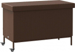 Aiat&ouml;&ouml;riistakast ratastega, pruun, 110x55x73 cm, pol&uuml;rattan | 4103827 | 8721158648433