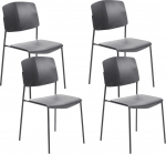 Beliani Komplekt 4 s&ouml;&ouml;gitoa tooli Black ASTORIA | 398848 Bel | 4255664828866