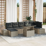 vidaXL 8-osaline hall aiadiivanite komplekt punutud v&otilde;rgust | 3349228 | 8721158993427
