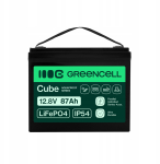 Akupatarei Green Cell Greencell CUBE LiFePO4 87Ah 12.8V 1113.6Wh Liitium-raud-fosfaat kamperile, puhastusseadmetele, telkimiseks Green | LFPGC12V87AH | 5904326371705