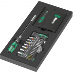 Wera 9750 Kraftform Kompakt und Tool-Check PLUS Set 1, 57-teilig (Black/gr&uuml;n, Steckschl&uuml;ssel- und Bit-Satz, in Schaumstoffeinlage f&uuml;r Werkstattwagen) | 05150150001 | 4013288225344