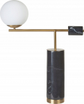 Lampa stołowa Beliani Lampa stołowa marmurowa czarna ze złotym HONDO | 397201 Bel | 4255664827838