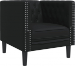 vidaXL Chesterfield tugitool, Black, kunstnahaga polsterdatud | 372652 VidaXL | 8721012400382