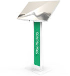 Compulocks Brandable VESA Floor Stand for Screens Up to 32 Inches - Aufstellung - fur LCD-Display - brandable, mit grosser Basisplatte - White - Bildschirmgrosse: bis zu 81,3 cm (bis zu 32 Zoll) - Bodenaufstellung | 140WLBPW | 810157342522