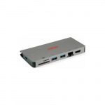 HUB USB Roline Stacja dokująca ROLINE USB typu C, HDMI 4K, VGA, 2x USB 3.2 Gen 1, LAN, PD, kaartlezer | 12.02.1022 | 7630049613249