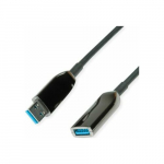 Kabel USB Roline USB-A - USB-A 15 m Black (12.04.1076) | 12.04.1076 | 7630049627277