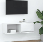 vidaXL valge liimpuidust telerikapp 80x31x25,5 cm | 861454 | 8721158703736