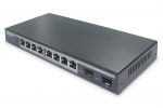 DIGITUS Switch 8-Port Gigabit 86W PoE + 2 SFP Ports Black | DN-95344 | 4016032455103