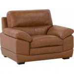 Beliani Fotel sk&oacute;rzany brązowy HORTEN | 125164 | 4251682204033