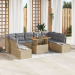 vidaXL Aiadiivani komplekt Komplekt 10 Beige, Grey Rotang, Pol&uuml;ester | 3350007 | 8721158231215