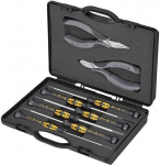 Knipex Elektronikzangen-Set ESD, 8-teilig (Black/Gray, Ausf&uuml;hrung ESD, elektrisch ableitend) | 00 20 18 ESD | 4003773051848