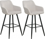 Beliani Komplekt 2 baaritooli beige-hall CASMALIA | 446677 Bel | 4255664856609