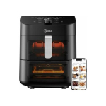&Otilde;hufrit&uuml;&uuml;r Midea Midea Two Zone Airfryer | MAD1100DADK | V&otilde;imsus 1850 W | Mahutavus 4.4/6.4 L | Rapid Air tehnoloogia | Black | MAD1100DADK | 6936718324920