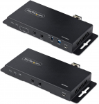 StarTech.com 4K HDMI over Fiber Extender Kit, 4K 60Hz up to 3300ft/1km (Single Mode) or 1000ft/300m (Multimode) LC Fiber Optic, HDR/HDCP, Audio/RS232/IR Extender, HDMI Video Extender - Transmitter and Receiver Kit (ST121HD20FXA2) - Video-/Audio-/Infr ...