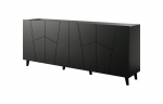 ETNA chest of drawers 200x42x82 black matt | ETNA KOM200 CZ | 5903815008054