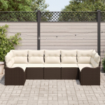 7-osaline aiam&ouml;&ouml;bli komplekt patjadega Brown Polirattan | 3354517 | 8721288347886