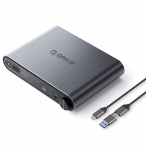 Orico 10w1 USB-C z obudową M.2 NVMe/SATA, audio 3,5mm, RJ45, HDMI 4K@60Hz, PD 100W | PTM1-GY-EP | 6942227103734
