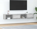vidaXL 2-osaline meediakapp komplekt hall Sonoma 80x31x25,5 cm liimpuit | 861465 | 8721158703842