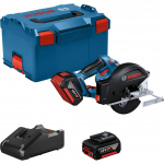 Bosch Powertools Akku-Metallkreiss&auml;ge GKM 18V-50 Professional (blau/Black, 2x Li-Ionen Akku 5,0Ah, in L-BOXX) | 06016B8002 | 4059952548371