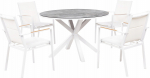 Ēdamistabas komplekts 4 personām metāla White MALETTO / BUSSETO | 510847 Bel | 4255664878229