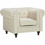 Beliani Fotel beżowy CHESTERFIELD | 117593 | 4251682200608