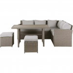 Aiatoolide komplekt tehnorattanist 5-kohaline beige-hall BARDI | 309117 Bel | 4251682276801