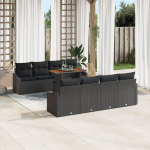 vidaXL 7-osaline aiam&ouml;&ouml;bli komplekt Black rattanist aiam&ouml;&ouml;bel | 3349813 | 8721158999276