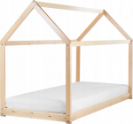Beliani Ł&oacute;żko dziecięce domek drewniane 90 x 200 cm jasne TOSSE | 455301 Bel | 4255664861443