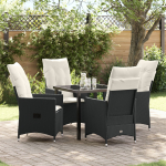 vidaXL 5-osaline aiam&ouml;&ouml;bli komplekt patjadega - must pol&uuml;rattan | 3379535 | 8721288644558
