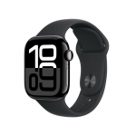 Apple Watch Series 10 GPS + Cellular 42mm Jet Black Aluminium Case with Black Sport Band - S/M MWX63 EU | 43671524 | 195949563171