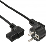 Toitekaabel InLine 25 tk hulgi-pakk &reg; Toitekaabel t&uuml;&uuml;p F nurk C13 right angled black 3m | B-16752A | 4043718304363