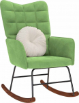 vidaXL Kiiktool, light green, sametpolsterdatud | 4016835 | 8721158362605