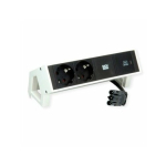 Toiteplokk Bachmann BACHMANN DESK2 2x kaitstud USB-C pistik, USB laadija 30 W, 0,2 m, GST18, White | 4057298083730 | 4057298083730