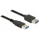 USB-kaabel Delock USB-A - USB-A 1.5 m Black (85055) | 85055 | 4043619850556