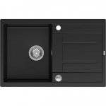 Zlewozmywak GraniteQ MORGAN 111 zlewozmywak pure carbon z syfonem Push To Open 1-komorowy z/o / elementy stal szlachetna | brak | 5904310997386