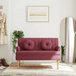Patjadega pink, veinipunane, 113 x 64,5 x 75,5 cm, kangas