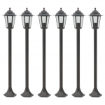 Aialaternad, 6 tk, e27 110 cm, alumiinium, pronks