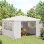 Professionaalne peotelk k&uuml;lgseintega, 4x4 m, valge 90 g/m&sup2;