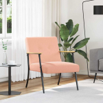 Tugitool roosa 59 x 75 x 78 cm kihisev villataoline kangas