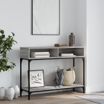 Konsoollaud, hall sonoma tamm, 100 x 30,5 x 75 cm, tehispuit