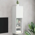Led-tuledega telerikapp, valge, 30,5 x 30 x 102 cm
