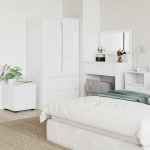 Vannitoa kapp kergelt l&auml;ikiv valge 40,5 x 40 x 44 cm tehispuit