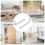 Kuusnurkne v&otilde;ti 2 pcs h&otilde;bedane 32 x 86 mm teras