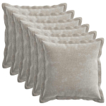 Diivanipadi 6 pcs houten helehall 40 x 40 cm &scaron;en&uuml;&uuml;lfabric