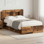 Voodiraam ladustamisega peaga vana puit 120 x 200 cm tehispuit
