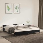 Voodiraam ilma madratsita, must, 160x200 cm, samet