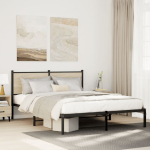 Metallist voodiraam ilma madratsita sonoma tamm 137x190 cm