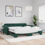 Diivanvoodi v&auml;ljat&otilde;mmatava osaga, tumeroheline 100x200 cm samet