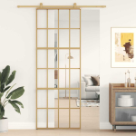 Liuguks, kuldne, 76x205 cm, l&auml;bipaistev esg-klaas ja alumiinium