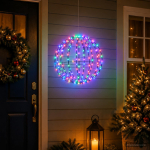 J&otilde;ulufiniaalne valgus 96 led-i rgb l&auml;bim&otilde;&otilde;t 30 x 32 cm